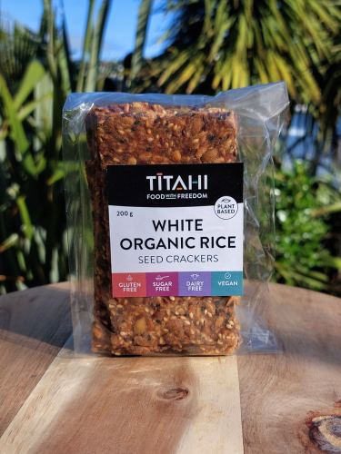 White Organic Rice Seed Crackers